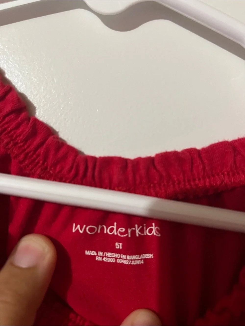 Wonderkids Red Long-Sleeve Tee with Bow Graphic
